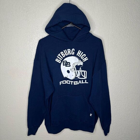 VTG 90’s Russel Athletic Navy Hoody Size XL - Picture 2 of 5